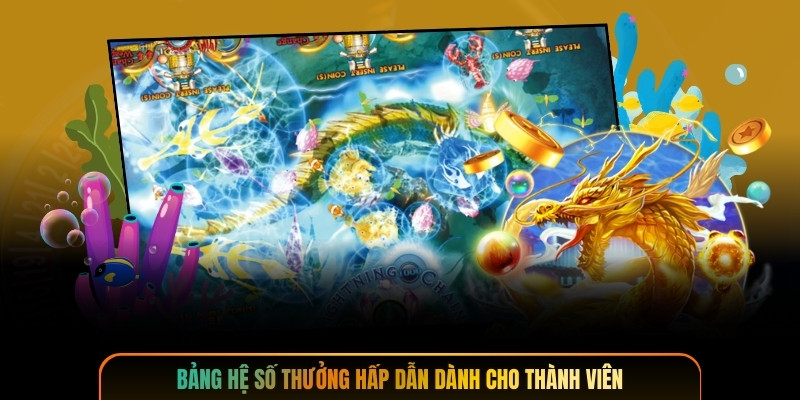 Bảng hệ số thưởng hấp dẫn dành cho thành viên